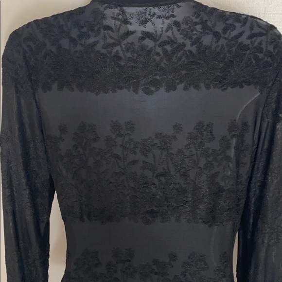 Charles Chang -Lima women black lace Cardigan Sz S - Picture 7 of 10